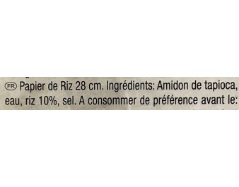 GALETTE DE RIZ 28 CM