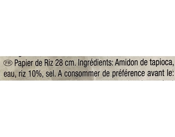 GALETTE DE RIZ 28 CM