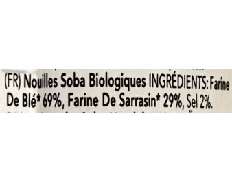 NOUILLE AU BLE SOBA BIO