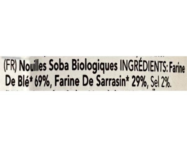 NOUILLE AU BLE SOBA BIO