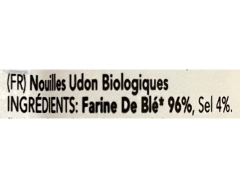 NOUILLE AU BLE UDON NATURE BIO