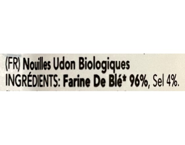 NOUILLE AU BLE UDON NATURE BIO