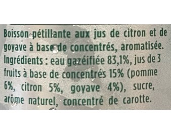 BOISSON GAZEUSE CITRON GOYAVE