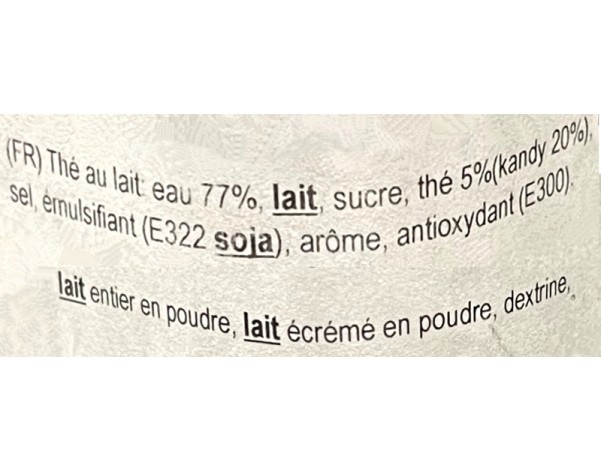 BOISSON THE AU LAIT