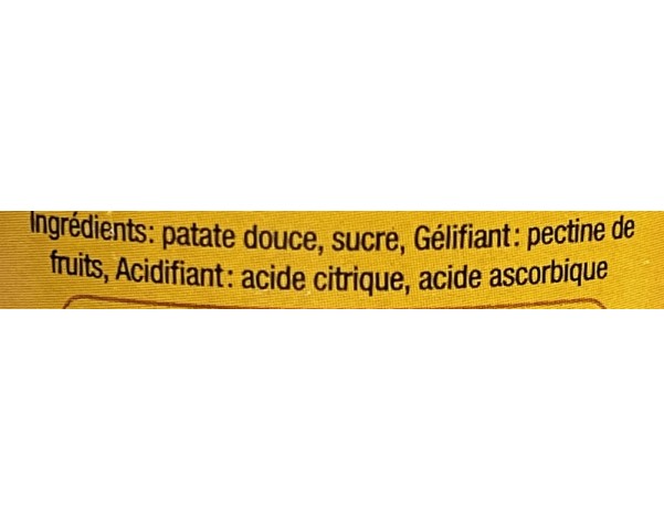 CONFITURE PATATE DOUCE