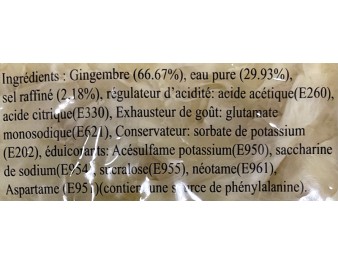 GINGEMBRE BLANC AU VINAIGRE