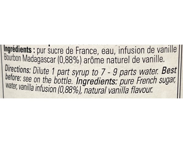 SIROP VANILLE