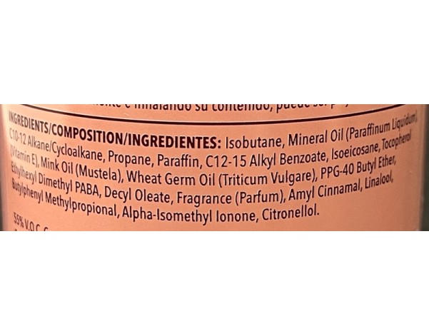 SPRAY BRILLANTINE CONDITIONNANTE AVEC VITAMINE E + 33 %