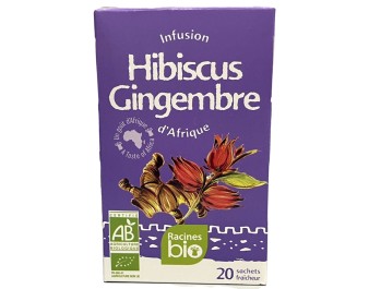 TISANE AU BISSAP / HIBISCUS ET GINGEMBRE 20 P. BIO