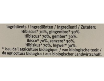 TISANE AU BISSAP / HIBISCUS ET GINGEMBRE 20 P. BIO