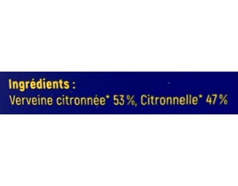 TISANE VERVEINE ET CITRONNELLE 10 P. BIO