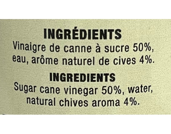 VINAIGRE DE CIBOULETTE