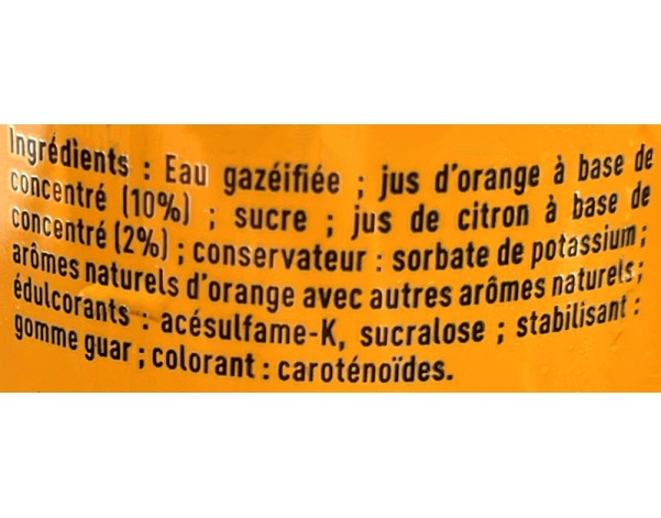 BOISSON A L’ORANGE