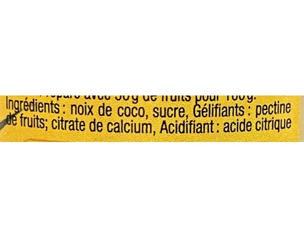 CONFITURE NOIX DE COCO