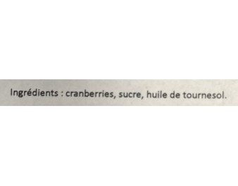 CRANBERRIE ENTIERE SECHEE