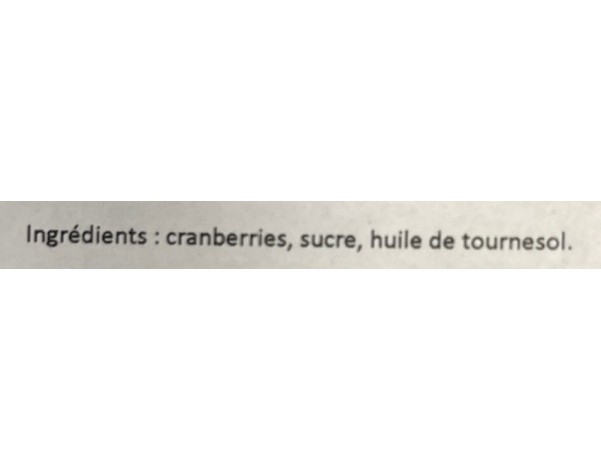 CRANBERRIE ENTIERE SECHEE