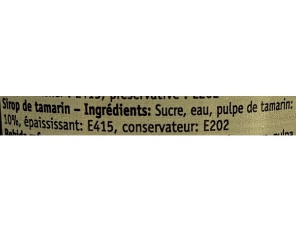SIROP AU TAMARIN
