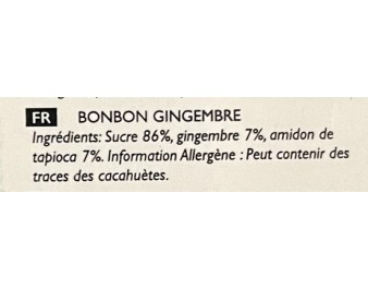 BONBON AU GINGEMBRE