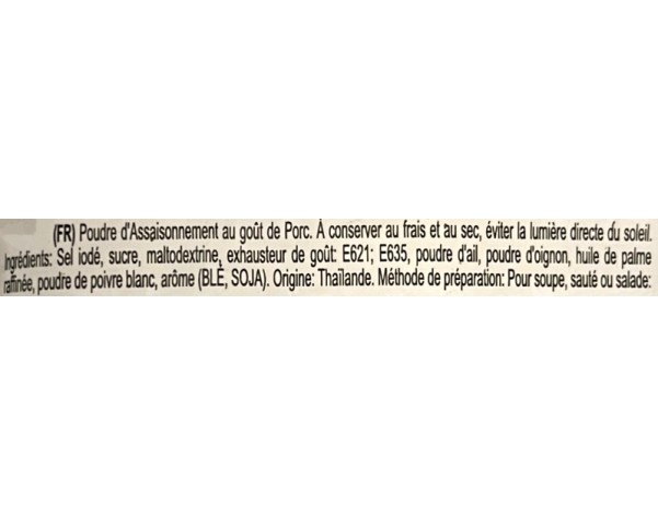 POUDRE ASSAISONNEMENT PORC
