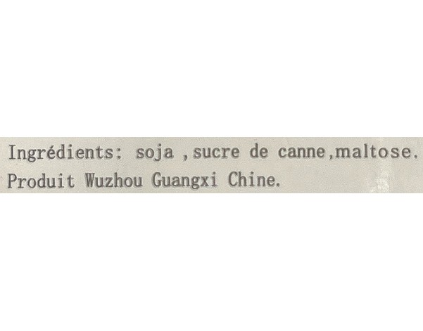 PREPARATION POUR BOISSON DE SOJA