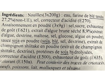NOUILLE AU BLE UDON AVEC BOUILLON 3 P.