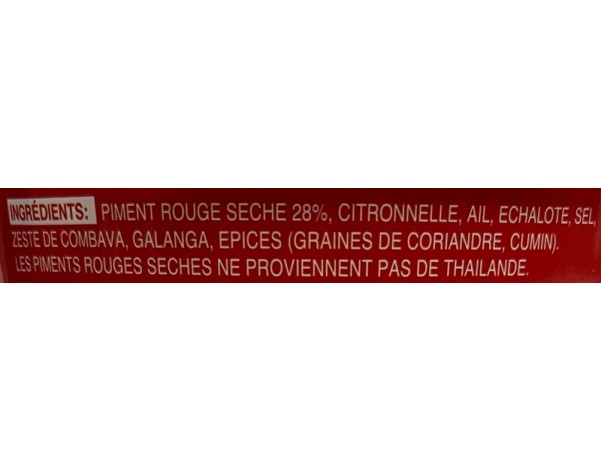 PATE DE CURRY ROUGE