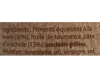 PATE DE PIMENT A LA CACAHUETE