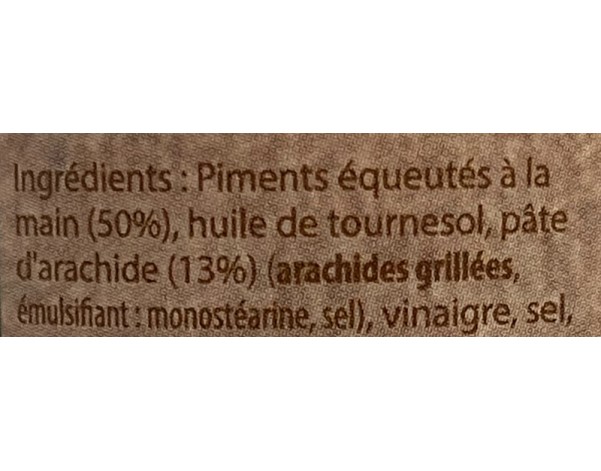 PATE DE PIMENT A LA CACAHUETE