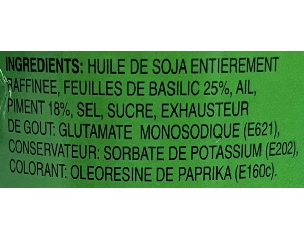 PATE DE PIMENT AU BASILIC