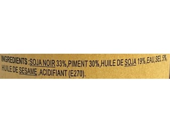 PATE DE PIMENT AUX HARICOTS NOIRS