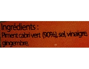 PATE DE PIMENT VERT CABRI