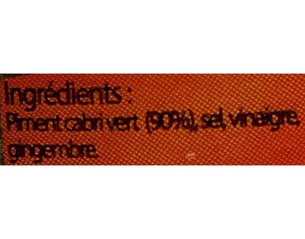 PATE DE PIMENT VERT CABRI