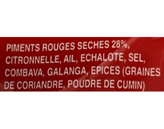 PATE DE CURRY ROUGE