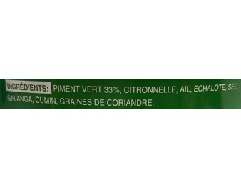 PATE DE CURRY VERT