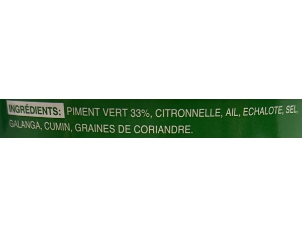PATE DE CURRY VERT