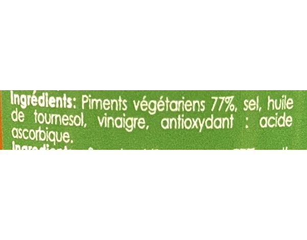 PUREE DE PIMENT VEGETARIEN
