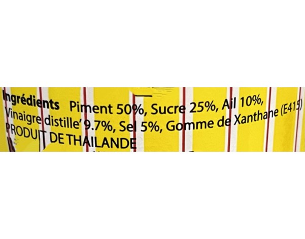 SAUCE DE PIMENT A L’AIL