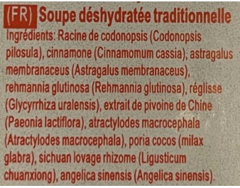 SOUPE AUX DIX PLANTES DESHYDRATEES