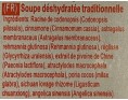 SOUPE AUX DIX PLANTES DESHYDRATEES