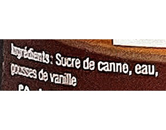 SIROP A LA CANNE A SUCRE AVEC GOUSSE DE VANILLE