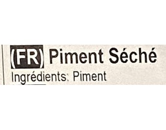 PIMENT MOYEN SECHE