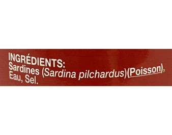 POISSON SARDINE AU NATUREL