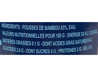 POUSSES DE BAMBOU EN DEMI AU NATUREL