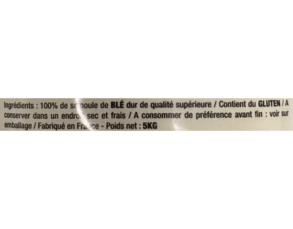 SEMOULE DE BLE EXTRA FINE