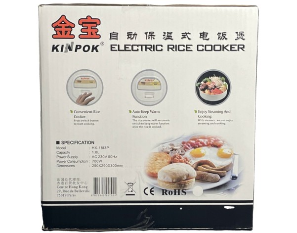 AUTO-CUISEUR DE RIZ 1,8 L LUXE