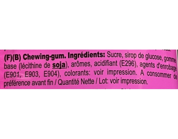 BONBON CHEWING GUM BILLES HALAL