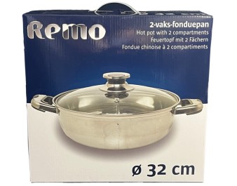 CASSEROLE INOX 2 COMPARTIMENTS 32 CM