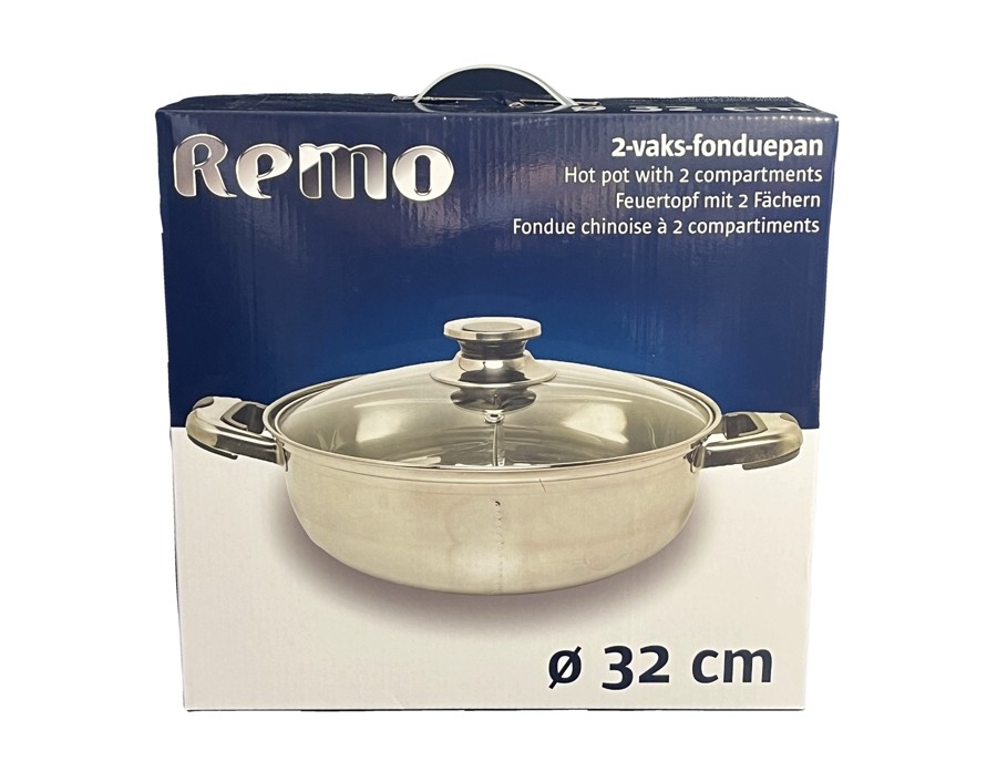 CASSEROLE INOX 2 COMPARTIMENTS 32 CM