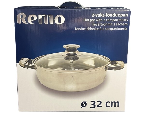 CASSEROLE INOX 2 COMPARTIMENTS 32 CM