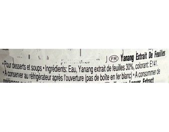 EXTRAIT DE FEUILLE DE YANANG